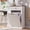 White, variant on Modern Double Tilt Out Trash Can Cabinet with 2 Drawers, Fluted Wooden Kitchen Cabinet w/ 20 Gallon Hidden Trash Can Cabinet, Natural