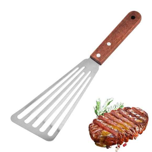 Barbecue Clips 2 Stainless Steel Shovel Style Fish Fryer Turners for Teppanyaki Grilling and Cooking—Durable Kitchen Tools for Turning Frying and Serving