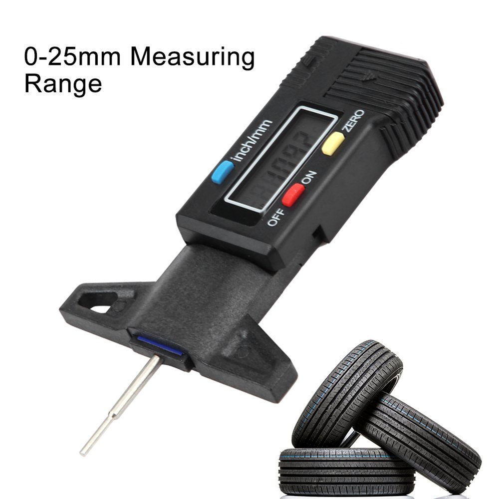 FAGINEY Car 025mm Tyre Tire Electric Digital Tread Depth Gauge Vernier