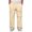 #02Yellow, variant on Men Straight Leg Cargo Pants Drawstring Elastic Waist Multi Pockets Casual Work Trousers Solid Polyester Relaxed Fit Long Pants Red L