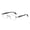 Silver, variant on Unisex Rimless Blue Light Glasses,Diamond Cut Frameless Glasses with Carved Temples,Lightweight Daily Eyewear