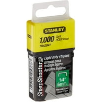 Stanley Tra204T 1/4 Inch Light Duty Narrow Crown Staples, Pack of 1000 4 pack