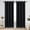 Black, variant on Grommet Blackout Room Darkening Brown Curtains 72 inch Length 2 Panels,Thick Polyester Light Blocking Insulated Thermal Window Curtain Drapes for Bedroom/Living Room,52x72 inches