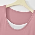 thumbnail image 5 of Women's Soft Short Sleeve Nightgown Crew Neck Stretchy Comfortable Loose Midi Bedroom Loungewear Dress L, 5 of 5