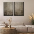 thumbnail image 2 of IDEA4WALL Framed Canvas Print Wall Art Set Minimalist Indistinct Brown Illustrations Digital Art Abstract Retro Art Modern Wall Decor Minimal Zen Cool Artwork for Home Decor - Black 24"x36"x2, 2 of 5
