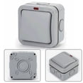thumbnail image 1 of 20A 1 Gang Résistant aux Intempéries Boîte de Jonction Interrupteur Extérieur Étanche Abs Ip66, 1 of 9