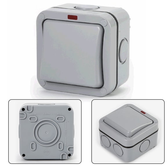 Mosiee 20A 88*88Mm Abs Ip66 Waterproof 1-Gang Outdoor Switch Weatherproof Junction Box Outdoor Switch Power Tools Parts
