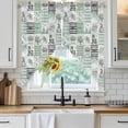 thumbnail image 4 of Sage Green Coastal Kitchen Window Curtains, Swag Curtains Valance for Bedroom Living Room Bathroom, Turtle Nautical Anchor Starfish Coral Rod Pocket Window Curtain Block Drapes 2 Panels 36"x36", 4 of 9
