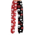 thumbnail image 5 of IYYVV Halloween Pajama Pants for Women Stretch Drawstring Lounge Pants Casual Pumpkin Ghost Printed Wide Leg Pjs Bottoms Red M, 5 of 5