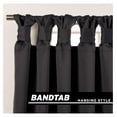 thumbnail image 2 of Thermal Insulated Blackout Bandtab/Knotted Tab Curtains - DARK.GREY - 52" W X 96" L, 2 of 6