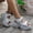 #288-Silver, variant on Women's Fashion Casual Wedge Open-Toe Sandals – Breathable Round Toe with Adjustable Hook-and-Loop Strap for Spring Comfort