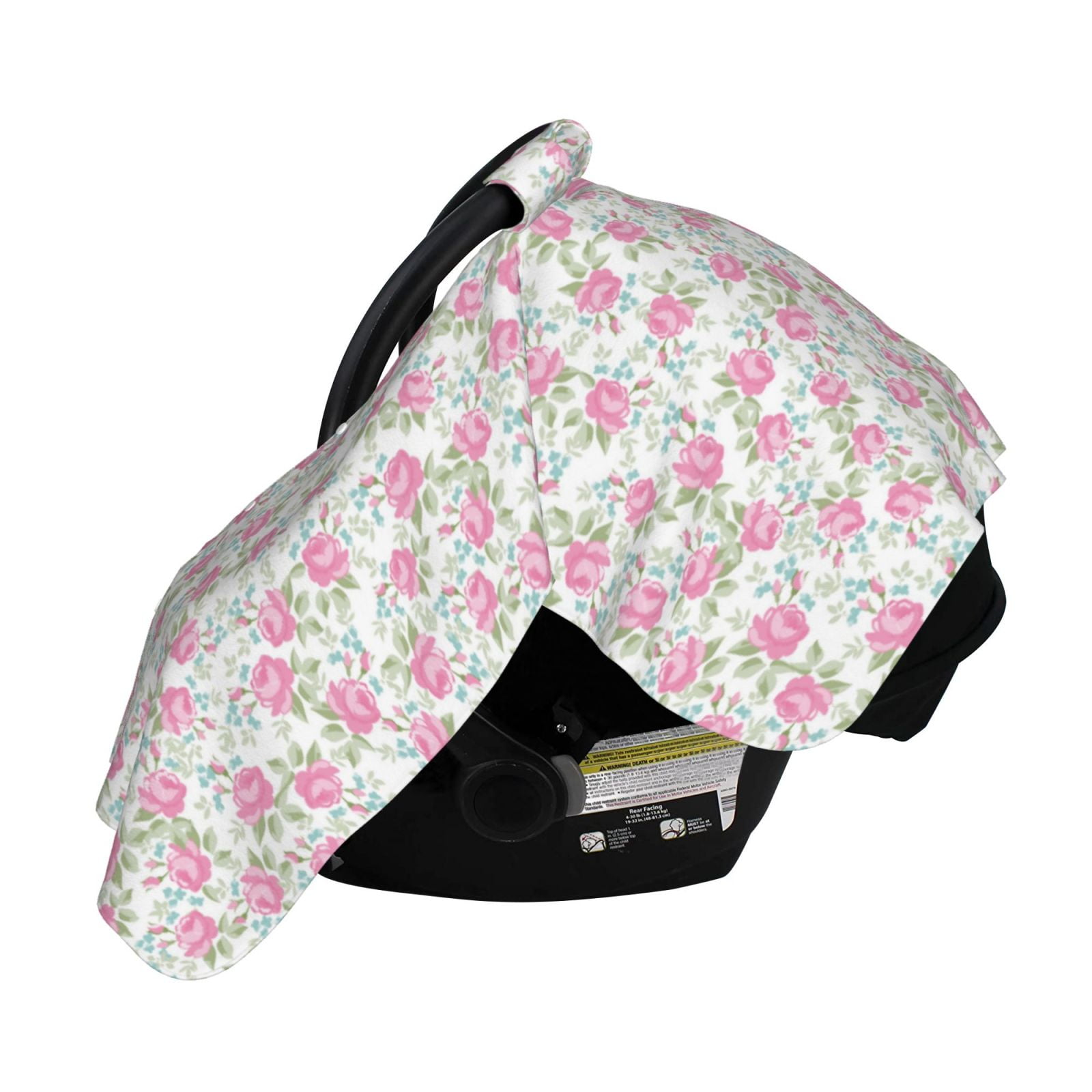 Naloa Floral Baby Car Seat Cover, Breathable Baby Carrier Cover, Multiuse Baby Carrier Cover & Nursing Breastfeeding Cover