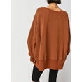 thumbnail image 2 of Faithtur Women’s Solid Color Sweatshirts Long Sleeve Crew Neck Drop Shoulder Pullover Tops Fall Sweaters, 2 of 3