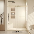thumbnail image 2 of Yiwa 60" W x 76" H Frameless Shower Doors, Double Sliding Shower Door with Seal Strip Parts and Handle(Gold), 2 of 8
