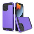 thumbnail image 2 of For T-Mobile Revvl 6 5G Slim Fit Rugged TPU + Hard PC Brushed Metal Texture Hybrid Dual Layer Armor Shockproof Phone Case Cover by Xpression - Purple, 2 of 8