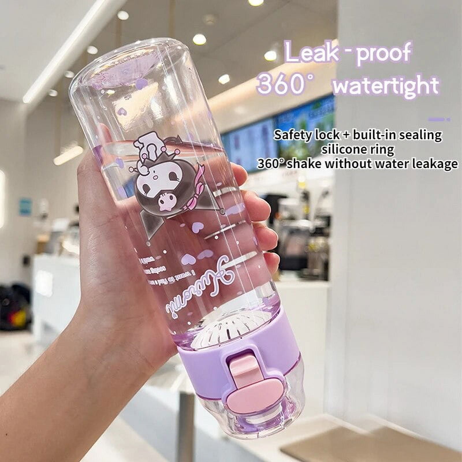 550ML Kawaii Sanrio Water Bottle Hello Kitty Kuromi Cinnamoroll Water Cup Outdoor Portable High Temperature Resistant Convenient