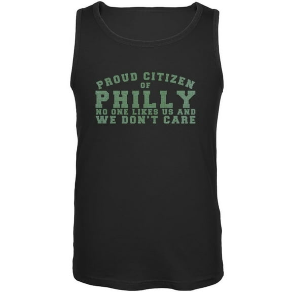 Proud No One Likes Philladelphia Black Adult Tank Top
