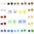 thumbnail image 2 of U8MO 10pcs Faceted Glass Beads Rondelle 5mm Large Hole Loose Charms 14mm Pick Color-NavajoWhite, 2 of 2