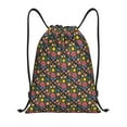 thumbnail image 1 of Fotbe Mexican Folk Art Floral Bolsa Mochila con Cordón Estampada, Bolsa de Gimnasio Deportiva, Bolsa Cinch, Bolsa con Cordón para Hombres y Mujeres-Small, 1 of 6