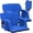Blue, variant on 2 Pack 20 Inch Stadium Seats - Wide Bleacher Chairs with Adjustable Backrest Armrests Side Pockets and Carry Handle - Blue