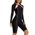 thumbnail image 7 of Odeerbi Womens Long Sleeve Rash Guard UV Protection One Piece Swimsuits Quick Dry Surfing Bathing Suit Sports Swim Jumpsuit Bodysuit Sun Protection Swimwear Pink, 7 of 7