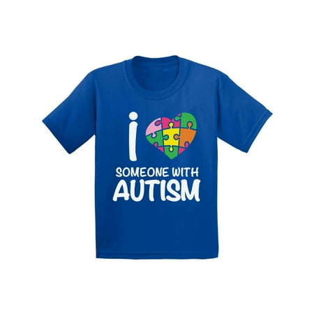 Awkward Styles Youth Autism Awareness Shirt Kids I Love Someone with Autism T-Shirts Autism Awareness T Shirt Autistic Pride Autism Puzzle Shirts for Kids Boys Autism Shirt Autism Gifts for