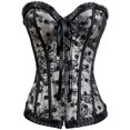 thumbnail image 1 of Femmes Vintage Floral Denim Corset Bustier Haut, 1 of 7