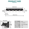 thumbnail image 3 of Melucee 5CCT Dimmable LED Black Vanity Lights 6-light, Modern Vanity Lighting Fixtures with Crystal Light Columns and Clear Glass for Bathroom Bedroom, 3 of 6