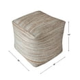 thumbnail image 4 of Uttermost Shiro Contemporary Hemp Pouf in Beige and Tan Finish, 4 of 5