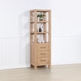 thumbnail image 2 of Leon 22in. Brown Linen Storage Cabinet for Bathroom and more, 2 of 12