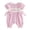Light Pink, variant on felwors Baby Girl Pink Gingham "Little Sis" Embroidered Smocked Romper Ruffle Bow Summer Outfit (Pink, 6-12 Months)