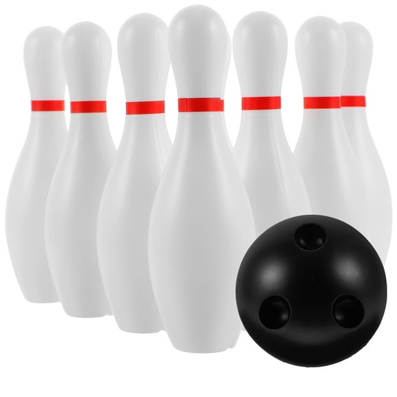 FRCOLOR  Wooden Bowling Toy for Kids Game Giant Outdoor Child Baby White
