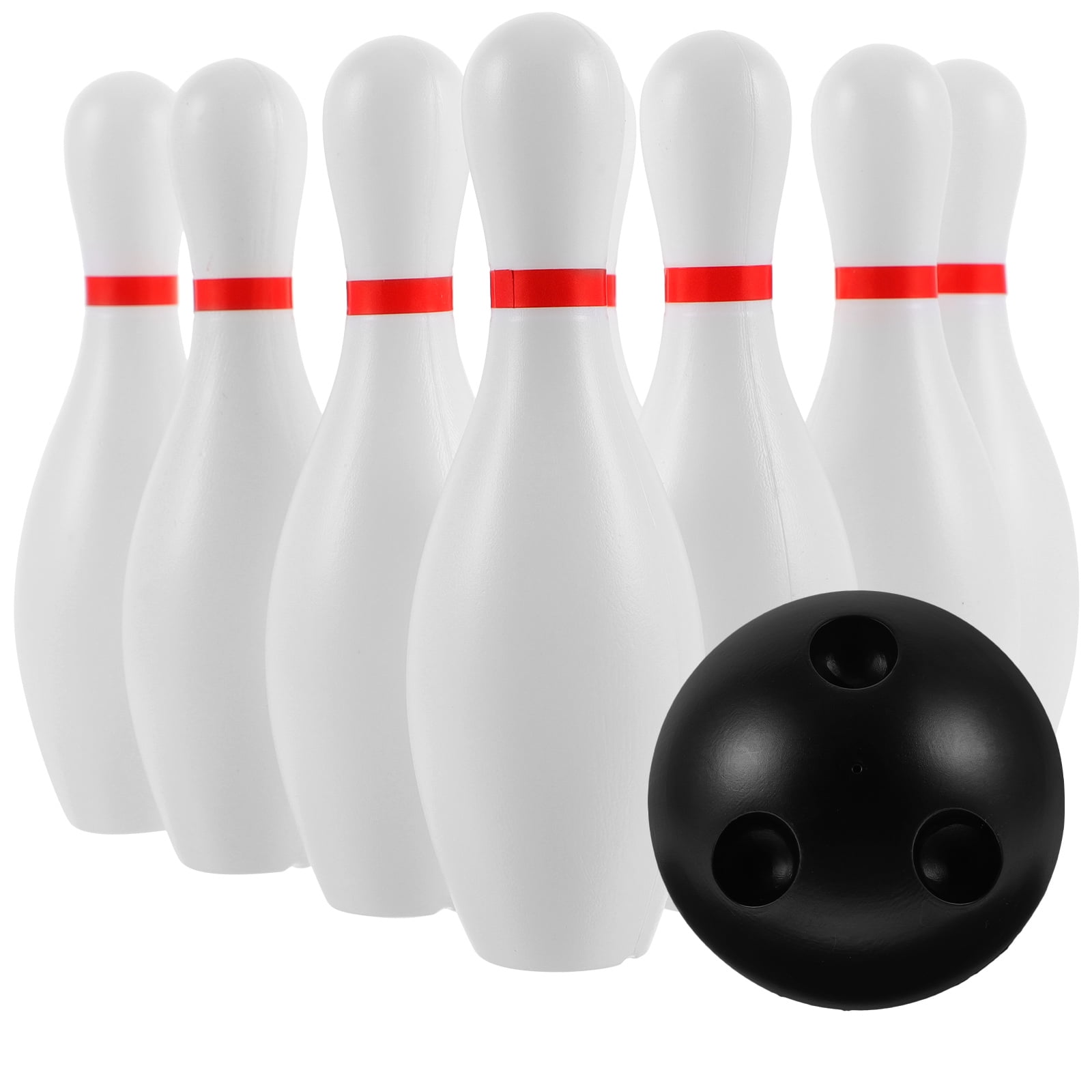 FRCOLOR Wooden Bowling Toy for Kids Game Giant Outdoor Child Baby White
