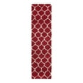 thumbnail image 3 of Unique Loom Trellis Shag Collection Area Rug - Ruby (2' x 8' Runner Burgundy Red/Ivory), 3 of 11