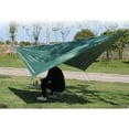 thumbnail image 4 of Bâche de Pluie, Bâche de Camping 3x3m, Bâche de Pluie Portable Légère Anti-UV, Ripstop, Imperméable avec 10 Accessoires pour Randonnée, Activités Extérieures (Vert), 4 of 6
