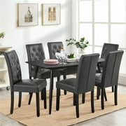 SmileMart Dining Chair, Set of 6, Gray