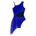 thumbnail image 5 of Alvivi Women Lyrical Ballet Leotard Sleeveless Modern Contemporary Dance Figure Ice Skating Costume Royal Blue L, 5 of 7