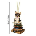 Bawuo Christmas Tree Shape Bookshelf Pendant, Dog Christmas Ornament