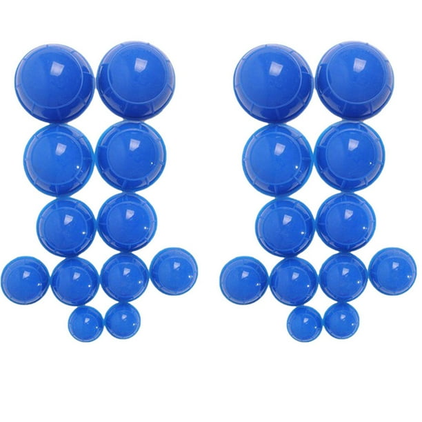 24 Piezas de Ventosas Azules de Cuidado de Ventosas de Silicona Ventosa de Masaje