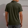thumbnail image 5 of Antinious Men Solid Short Sleeve Collared Summer Button Casual Dress Shirts, 5 of 5