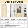 thumbnail image 4 of 36" X 80" Pine Wood 3-Lite Clear Double Glazed Glass Front Door Slab, 4 of 6