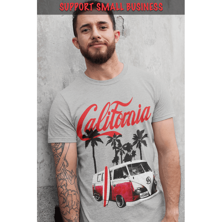 California Dreaming Beach Van And Surfboard T Shirt California Dreaming Beach Van And Surfboard T Shirt