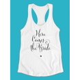 thumbnail image 3 of Here Comes The Bride Script Tank Women -Image by Shutterstock, Female x-Large, 3 of 4