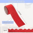 thumbnail image 2 of Uxcell 49.2ft Borde de Tablón de Anuncios, Borde Decorativo de Papel Corrugado en Olas, Decoración de Fiesta de Cumpleaños, Rojo Metálico, 2 of 7