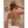 thumbnail image 2 of DARING DIVA Women's Strapless Bras Front Buckle Mesh Push Up Breathable Tube Top S Khaki, 2 of 6