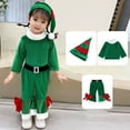 thumbnail image 2 of Jamsmile Toddler Girls Outfits Sets Christmas Party Clothes Long Sleeve Shirts + Pants + Santa Claus Hats Xmas 3PC Outfits, 2 of 8