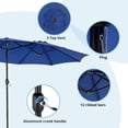 thumbnail image 4 of Simenmax 15FT Outdoor Patio Umbrella with Base - Extra Large Rectangle Sunshade Umbrella, Waterproof & UV Resistant, Blue, 4 of 8