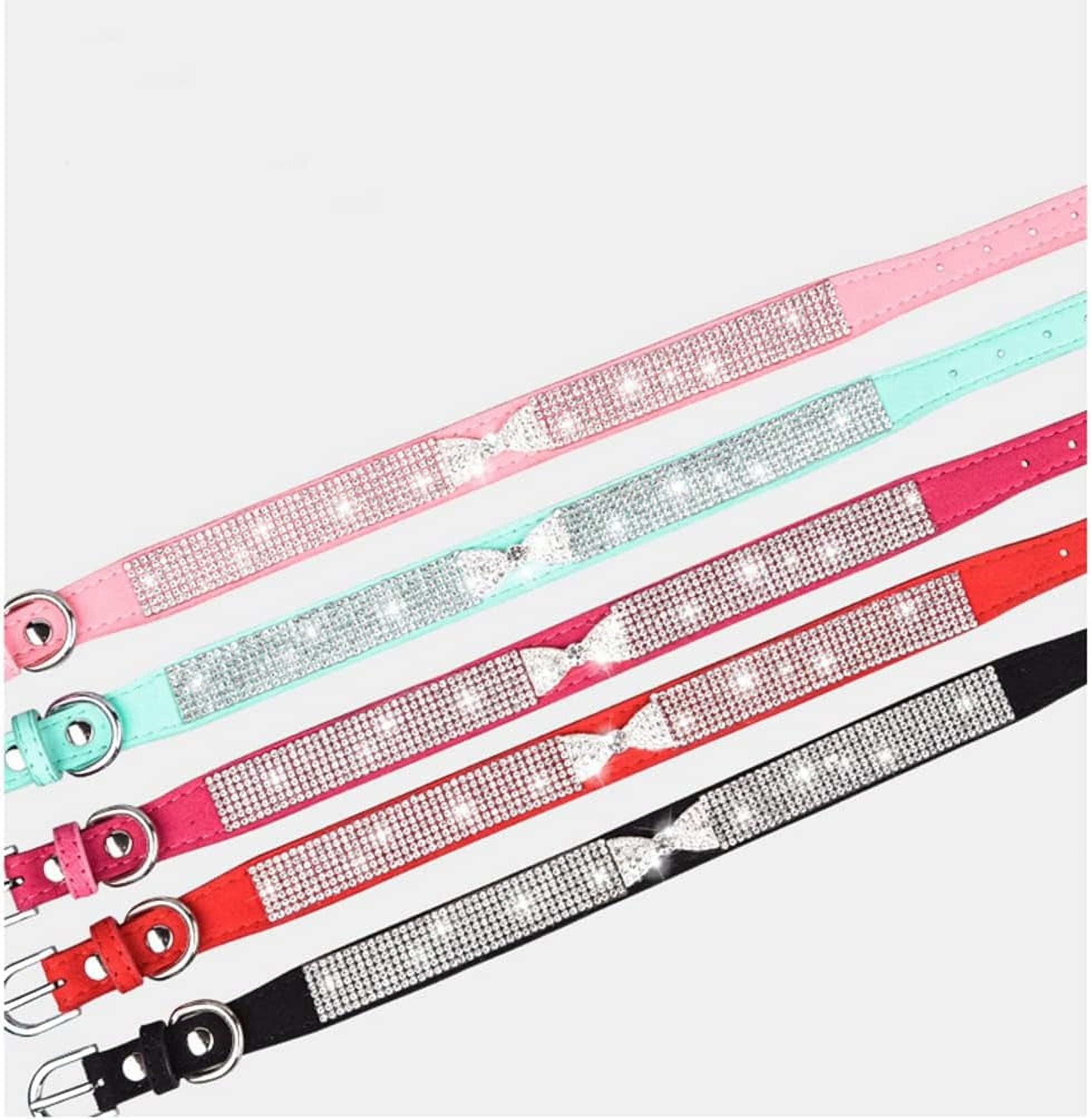 Bling Hundehalsband & Leine Set – Mit Strass, Verstellbar, In Rosa, Für Kleine Hunde & Katzen