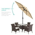 thumbnail image 3 of Best Choice Products 7.5ft Heavy-Duty Outdoor Market Patio Umbrella w/ Push Button Tilt, Easy Crank - Sand, 3 of 8