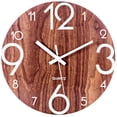 thumbnail image 2 of Luminous Wall Clocks - Non-Ticking Silent Wooden Clock with Night Light, 2 of 4